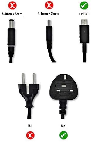Laptop Adapters 90W USB-C Compatible for Latitude 11 5175 5179 12 5280 5288 7280 13 7390 P/N TDK33 LA90PM170 450-AGOD 450-AGOQ Venue 8 Pro 5855 10 Pro 5056 XPS 12 9250 XPS 13 9360 9365 9370 - Image 5