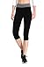 Neonysweets Womens Yoga Capri Tights Running Fitness Pants Leggings Black Gray M
