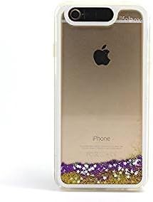 LifeBoxGlow Apple iPhone 6 & 6S 4.7" Case Dual Layer Hubrid Bumper Double Protection with Liquid Infused Glow Series with Glitter and Stars - Retail Package (Stars)