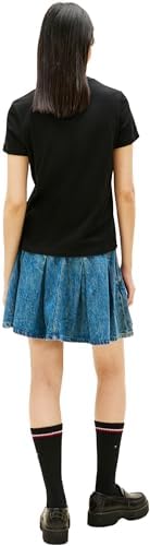 Tjw Reg Essential Logo 2 Tee EXT Dw0dw21842 S/S T-Shirt pour Femme Noir Taille XL, Noir (Noir)., XL