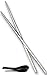 Reusable Chopsticks Titanium Travel Chopstick Pair in Silver Case with Soup Spoon for Japanese, Chinese, Korean & Asian Dishes - 9 Inch - Lighter than Steel - In Presentation Box & Dishwasher Safe