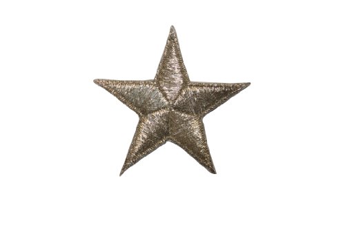 ID #3549 2IN Shiny Silver Star Iron On Badge Applique Patch