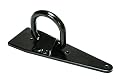 FallTech 7493B1 Ringed Plate Anchor Roofing Anchor - Steel Anchor Plate for Rooftop Applications, D-Ring for attachment, 3 Screws Included, Black