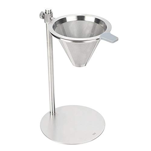 Coffee Dripper Stand Stainless Steel Cone Pour Over Coffee Filter Station, Paperless & Reusable Adju