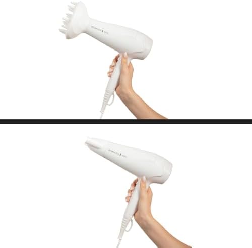 Haartrockner Ionen [leicht, Diffusor & Stylingdüse] weiß (2200W, Keramik-Ionen: schonendes Styling & gleichmäßige Wärmeverteilung, 3 Heiz- & 2 separate Gebläsestufen + Abkühlstufe) D3199