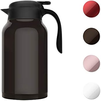 SDREAM 68 Oz Coffee Carafe Thermal For Kettle Stainless Steel Double Walled Thermal Pots Hot Cold Beverage or Tea, Dark Coffee, 68oz