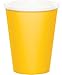 Creative Converting Paper Hot/Cold Cups, 9-Ounce., School Bus Yellow Color, Package Of 24