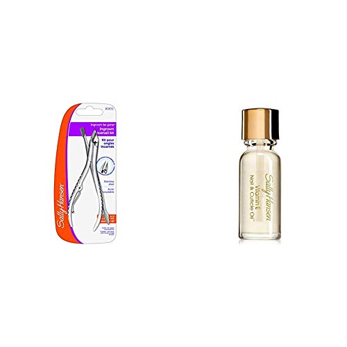 Sally Hansen Beauty Tools Ingrown Be Gone-Ingrown Toenail Nipper Kit with Vitamin E Nail and Cuticle Oil for Home and Professional Manicures and Pedicures, 0.45 Fluid Ounce