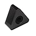 Mic Logo Flag Station Triangular Abs Microphone Station with Adjustable Hole Professional Interview Design for Podcast and Interviews