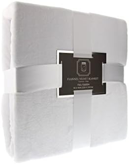 Firefly Collection 90” x 90" (Full/Queen) Ultra Plush Luxury Throw Blanket- Super Soft, Cozy, and Warm-Perfect for any season- White