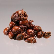 Capsule Q Museum Takeya workshop humbly made specter Netsuke 2 [ three-dimensional view pandemonium ] wood carving style coloring MeKei single item