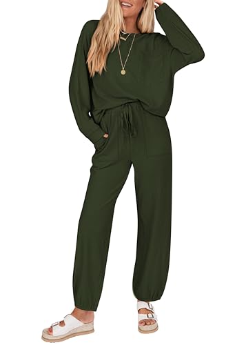 KIRUNDO Womens Lounge Set Army Green