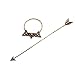 DOOPOOTOO Metal Long Arrow Round Hoop Set Pierced Barrette Hair Fork Stick Slide Tuck Comb Clip Shawl Scarf Pin Brooch Hairpin Styling Ponytail Holder Bun Maker Tool Accessories GIFT