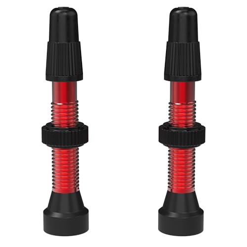 WTB Aluminum Tubeless Presta Bicycle Valve (2 Pieces, 34mm, Red)