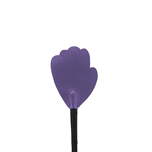 SCARLET KITTEN Riding Crop Horse Whip Spanking with Leather Slapper Hand Shape Jump Bat (Purple) - Thumbnail 2