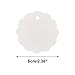 G2PLUS 100PCS Craft Scalloped Paper Gift Tags with Natural Jute Twines, 2.4 in Round Gift Tags for Birthday Party, Wedding Decoration Gifts, Arts & Crafts (Pure White)