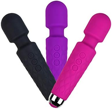 OSJETLJIV Handheld Full Body Massage Wand Powerful 20 Modes & 8 Speeds Waterproof Premium Silicone Gift Box Edition Blac Travel Satin Pouch, Cleaning Cloth & USB Charger Interseting Play