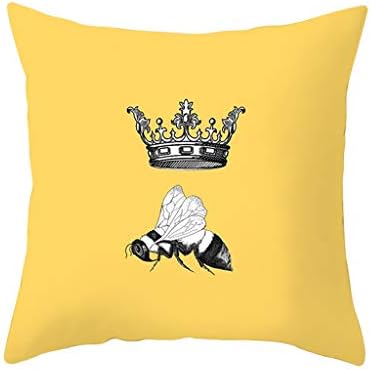 WORMENG Yellow Polyester Pillow Case Sofa Car Waist Throw Cushion Cover Home Decoration For Bedroom,Livingroom,Car