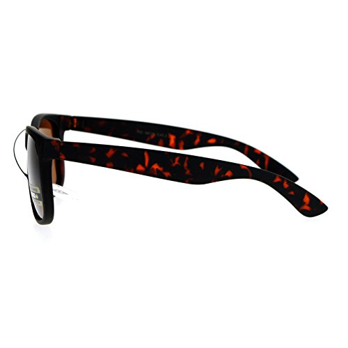 Polarized Sunglasses Classic Square Unisex Anti-glare UV400 Matte Tort, Brown