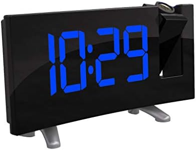 Winner666 Fashion Arc Led Projection Snooze Dual Alarm