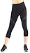 Neonysweets Women's Capri Tights Yoga Pants Exercise Workout Pants Mesh Panel
