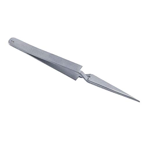 SE 508TW 4-1/2" Straight-Tipped Cross Locking Tweezers