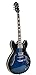 Full Size Hollow body Electric Guitar with Cable and Picks (Blue Burst)