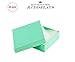 20 Pack Cotton Filled Teal Blue Color Jewelry Gift and Retail Boxes 3 X 3 X 1 Inch Size by R J Displays