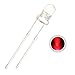 CHANZON 100 pcs 3mm Red LED Diode Lights (Clear Round Transparent DC 2V 20mA) Bright Lighting Bulb Lamps Electronics Components Indicator Light Emitting Diodes