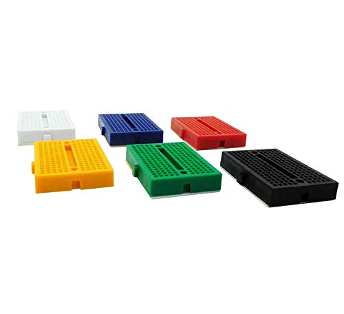 LampVPath [12Packs] 170 Points Mini Small solderless breadboard for Arduino Proto Shield (6 colors) - Thumbnail 7