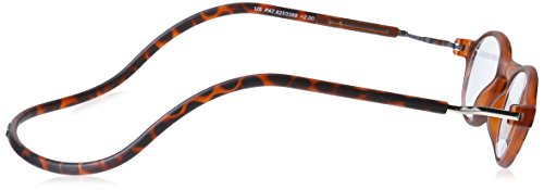 CliC Classic Tortoise Adjustable Front Connect Ready Reader, 2.00