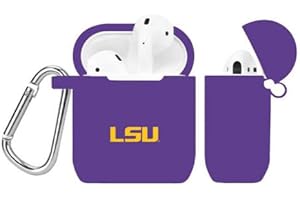 AFFINITY BANDS Louisiana State LSU Tigers Silicone Case Cover Compatible with Apple AirPods Gen 1 & 2 (Purple)