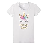 Womens Unicorn Squad Shirt, Unicorn T-Shirt Large White