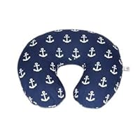 Maternity Breastfeeding Pillow Cover by Danha-Newborn Baby Feeding Cushion Case-Cute Donut Shape Wedge Pillow-Best Infant Support-for New Moms-Pink Floral Prints Slipcover-Breathable Soft Fabric