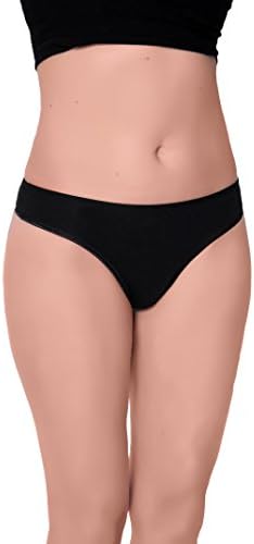 MALVA Women's Thongs Cotton Breathable Panties Bikini Underwear, 3 Pack