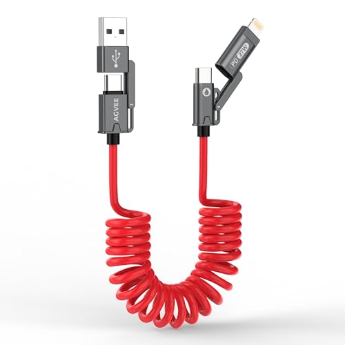 Samsung 3ft 4-in-1 Coiled USB C Charging Cable