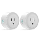 Smart Plug WiFi Outlets Electrical Socket 2 Pack, Work with Alexa Google Assistant&IFTTT, Smart Life APP Remote Control Timing/Switch, ETL FCC Listed, No Hub Required(2.4GHz, 10A)-Avatar Controls