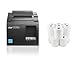 Square POS Register Compatible Star Micronics TSP143IIILAN 39464910 Thermal Network Ethernet LAN Receipt Printer and 10 Rolls of Epsilont Thermal Receipt Paper 3-1/8 x 230ft (Black)