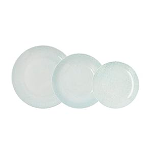 Bidasoa Infiniti Infinit Vajilla de Porcelana Completa Moderna 18 Piezas Llanos hondos |6 Platos Postre, Verde, Estandar