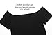 Women's Short Sleeve Vogue Fitted Off Shoulder Modal Blouse Top T-shirt, Black, Medium