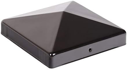 VIVAGARDEA 4 x Post Caps Pyramid Steel Black Powder-Coated 121 x 121 mm - Image 3