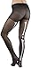 ToBeInStyle Women's Large Human Skeleton Bones Pantyhose - Sheer/Black