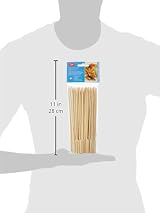 Tala Bamboo Skewers 18cm Pack of 50 Flat End Eco Friendly BBQ Grilling view 3