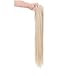 Synthetic Claw Ponytail Heat Resistant Handy Jaw Pony Tail One Piece Long Straight Soft Silky for Women Lady Girls 26'' / 26 inch (baby blonde mix bleach blonde)