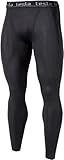 TM-LTP-BB_Large Tesla New Men's Cool Compression pants tights leggings capri Quick Dry Running Sports Baselayer Underwear Underlayer Atheletic Gym Swimming Skin Clothe