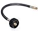 DOZYANT 1 feet / 12 inch RV Pigtail Propane Hose QCC1 Connector with Acme Nut and a 1/4'' Inverted Male Flare