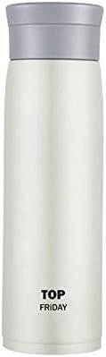 TopFriday Stainless Steel Vacuum Insulated Drink Bottle Thermos Travel Mug Cup, 20 oz, White