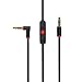 Haoos 3.5mm Replacement Monster Headphone Audio Cable with In-Line Remote, Microphone for Monster NCredible N-Ture, Roc/iSport Freedom, Elements, Monster DNA/DNA PRO/DNA PRO 2.O, DJ, 24K(4.3FT,Black)