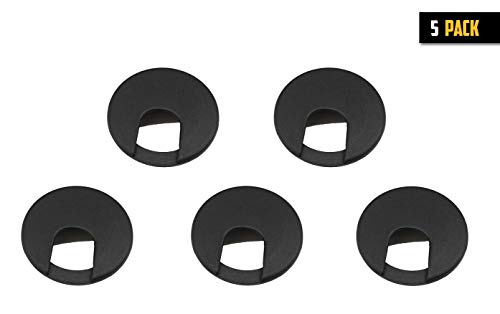 4 Grommet+Black+Plastic+Cable+Organizer
