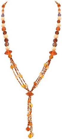 Ornamenta Jewellery Handmade Beaded Tassel Necklace with Glass Beads for Girls